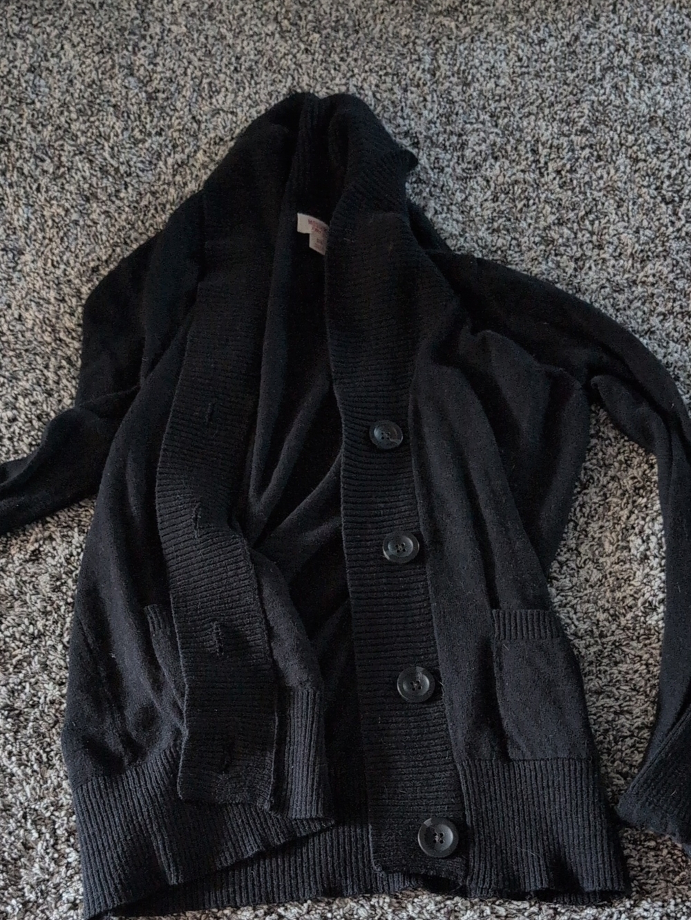Mossimo Supply Co. Black Shawl-Collar Button Cardigan